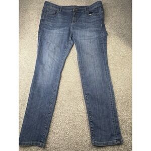 Loft Modern Skinny Jeans Women's 16 Mid Rise Blue Stretch Denim 30 Inseam